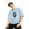 Wolf - Oversize Erkek Tişört Bebek Mavisi