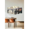 Yağmur ve İnsanlar 5 Parçalı Mdf Tablo 60 x 100