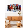 Yarış Atları 5 Parçalı Mdf Tablo 60 x 100