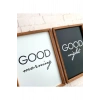 Yatak Odası Good Morning Good Night Ahşap Çerçeve Set 30 x 42