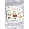 Yılbaşı Temalı Kadın Küpe 8 Çift Set