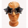 Star Shaped Shiny Metallized Party Glasses Silver Color 16X7 cm (5365)