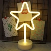 Star Designed Neon Led Table and Night Lamp Decorative Light (5365)