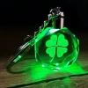 Clover Design Color Changing Keychain