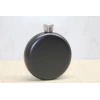 Round Single Flask 5 Oz Black