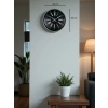 Zentime 36 Cm Gri Dekoratif Duvar Saati
