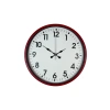 Zentime 36 Cm Red Decorative Wall Clock