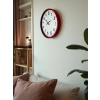 Zentime 36 Cm Red Decorative Wall Clock