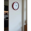 Zentime 36 Cm Kırmızı Dekoratif Duvar Saati