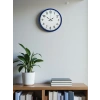 Zentime 36 Cm Navy Blue Decorative Wall Clock