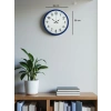Zentime 36 Cm Navy Blue Decorative Wall Clock