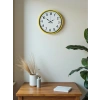 Zentime 36 Cm Yellow Decorative Wall Clock