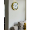Zentime 36 Cm Yellow Decorative Wall Clock