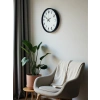 Zentime 36 Cm Black Decorative Wall Clock
