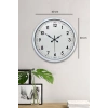 Zentime 40 Cm White Classic Wall Clock