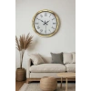 Zentime 40 Cm Gold Lüks Dekoratif Duvar Saati