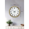 Zentime 40 Cm Gold Lüks Duvar Saati