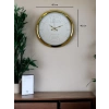 Zentime 40 Cm Gold Lüks Duvar Saati
