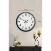 Zentime 40 Cm Black Elegant Wall Clock