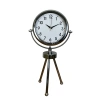 Zentime Chrome Stylish Three-Legged Table Clock