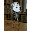 Zentime Chrome Stylish Three-Legged Table Clock