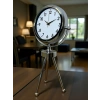 Zentime Chrome Stylish Three-Legged Table Clock