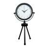 Zentime Black Elegant Three-Legged Desk Clock