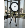 Zentime Black Elegant Three-Legged Desk Clock