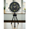 Zentime Siyah Zarif Üç Ayaklı Masa Saati