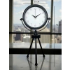 Zentime Black Elegant Three-Legged Desk Clock