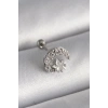 Zirkon Taşlı Çelik Tragus Piercing 6mm 1.2mm Kalınlık