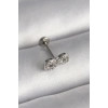 Zirkon Taşlı Sonsuzluk Piercing 6mm Çelik