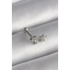 Zirkon Taşlı Yıldız Tragus Piercing 6mm 1.2mm Çelik