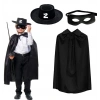 Zorro Pelerin Şapkası ve Maske Seti Çocuk Boy