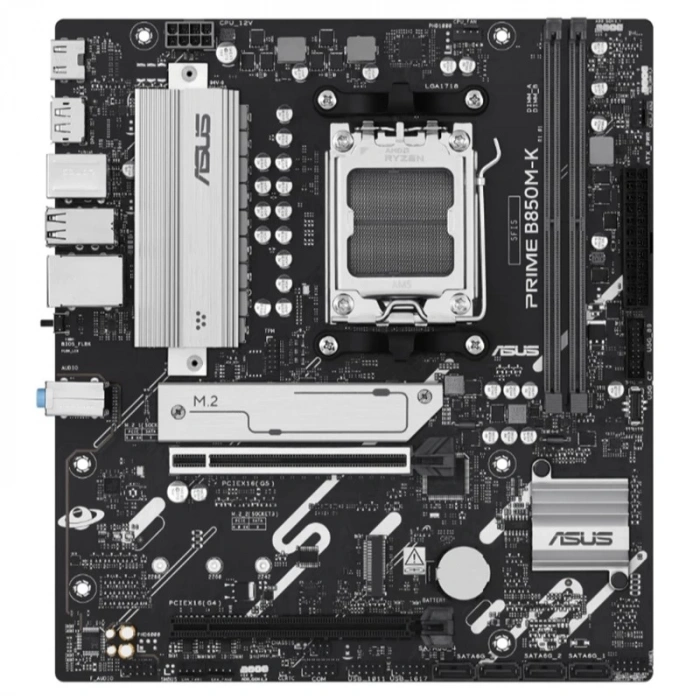 Asus Prıme B850m-k Ddr5 8400mhz 1xhdmı 1xdp 2xm.2 Usb2.0 Matx Am5(amd Am5 9000/8000/7000 Serileri İle Uyumlu)