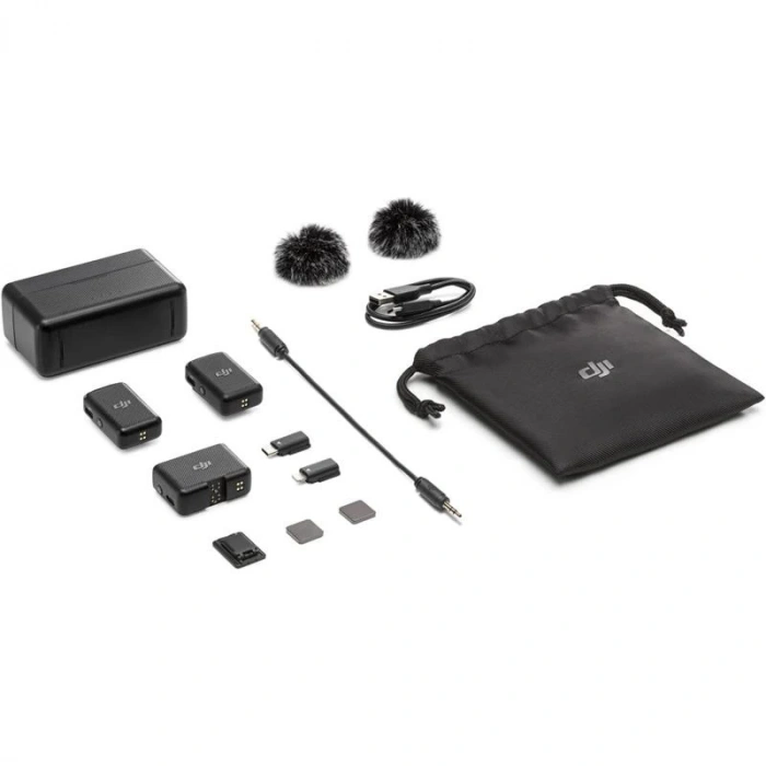 DJI MIC (CE) KABLOSUZ MİKROFON (2TX-1RX-CHARGING CASE) (RESMI DIST GARANTILI)
