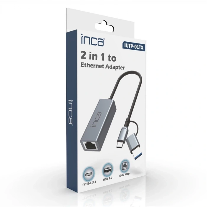 Inca Iutp-01t Usb 3.0 Type-c 3.1 Ethernet Rj45 1000mbps Alumınyum Kasa