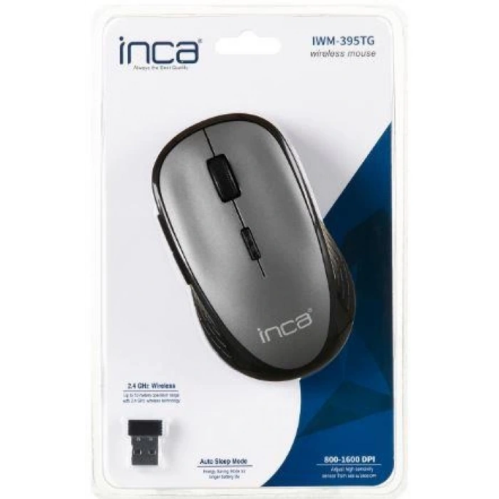 INCA IWM-395TG GRİ KABLOSUZ 1600DPI MOUSE