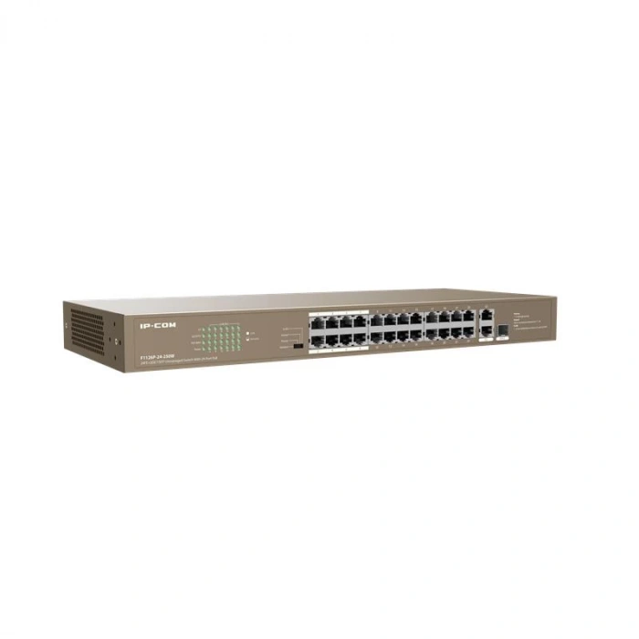 Ip-com F1126p-24-250w 24 Port 10/100+ 2xrj45/1x1gb Sfp Combo 250w Poe Racmount Swıtch