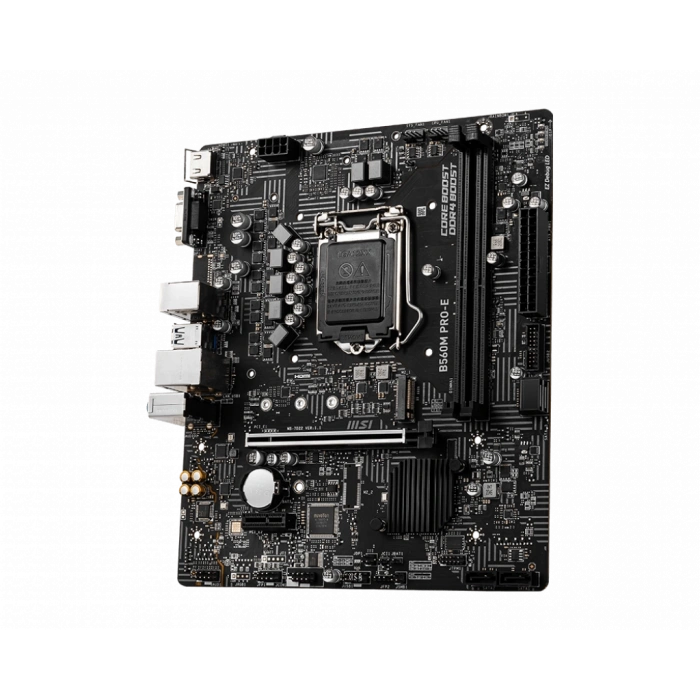 MSI B560M PRO-E DDR4 4800MHZ 1XVGA 1XHDMI 1XM.2 USB 3.2 MATX 1200P (10 VE 11. NESİL İŞLEMCİ UYUMLU)