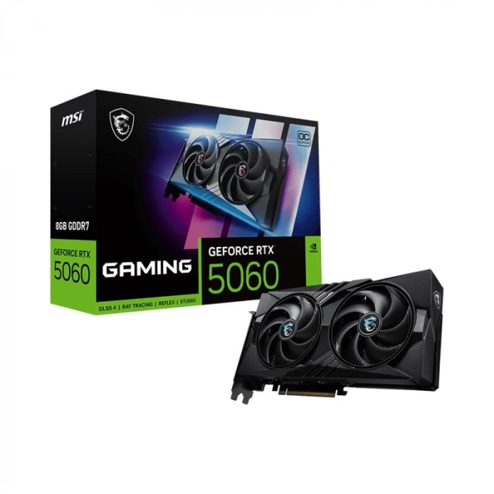 Msı Geforce Rtx5060 8g Gamıng Oc 8gb Gddr7 128bıt 1xhdmı 3xdp Ekran Kartı