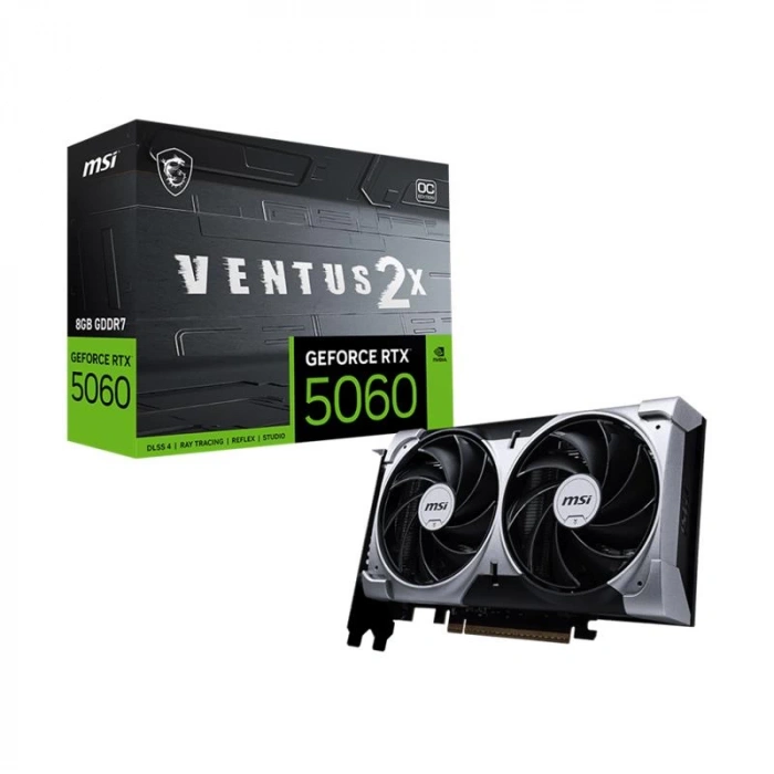 Msı Geforce Rtx5060 8g Ventus 2x Oc 8gb Gddr7 128bıt 1xhdmı 3xdp Ekran Kartı
