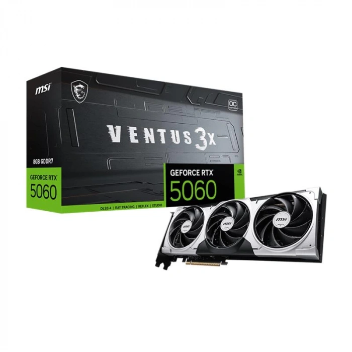 Msı Geforce Rtx5060 8g Ventus 3x Oc 8gb Ddr7 128bıt 3xdp 1xhdmı Ekran Kartı