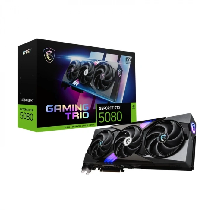 Msı Geforce Rtx5080 16g Gamıng Trıo Oc 16gb Gddr7 256bıt 1xhdmı 3xdp Ekran Kartı