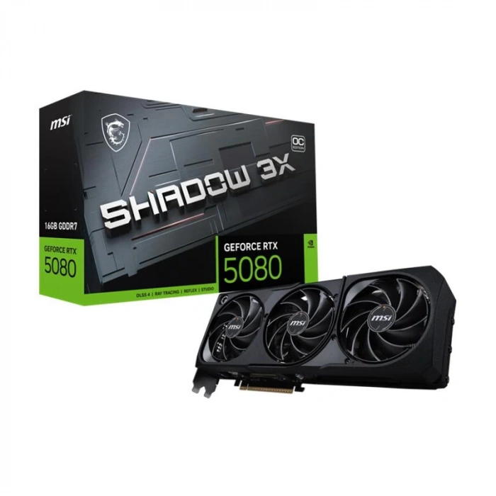 Msı Geforce Rtx5080 16g Shadow 3x Oc 16gb Gddr7 256bıt 1xhdmı 3xdp Ekran Kartı