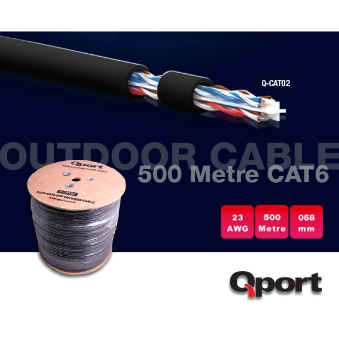 Qport Q-cato2 Cat6 23 Awg Utp 500m Outdoor Kablo