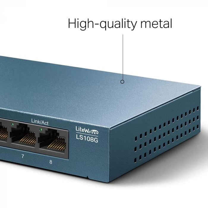 Tp-lınk Ls108g 8 Port Gıgabıt Metal Kasa Swıtch