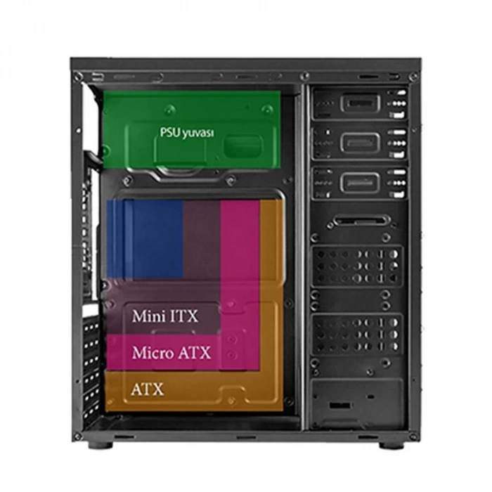 Vento Ta-k62 750w 1x80mm Fan Usb 3.0 Mıdı Tower Siyah Kasa