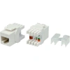 Uranıum Kj-uc6-18044 Cat6 Utp 180 Derece Keystone Jack Beyaz Renk