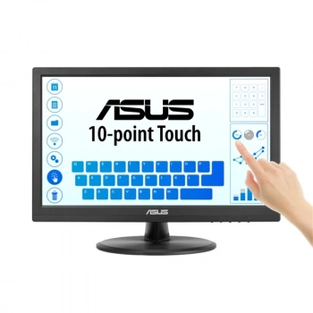 15.6 Asus Vt169he Ips 5ms 60mhz 1xvga 1xhdmı Fhd 1920x1080 Dokunmatik Ekran Flıcker Free Çerçevesiz Vesa Siyah